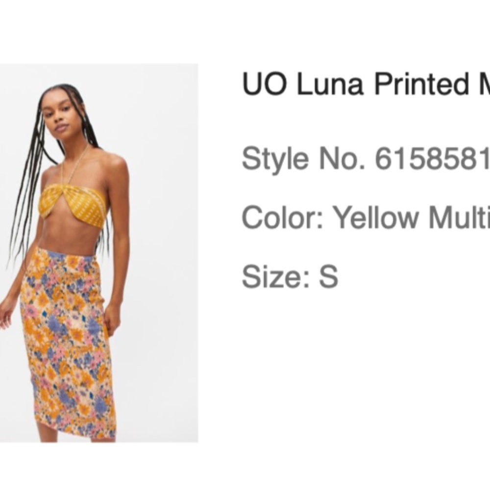 Urban Outfitters Printed Midi Skirt